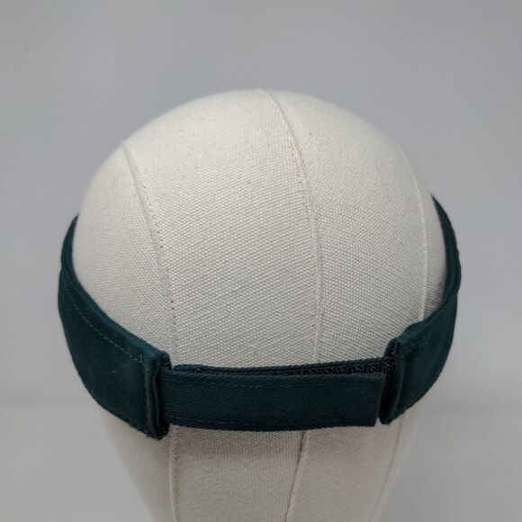 Richardson Men's Strapback Sun Visor Hat Green Model R45 Embroidered A Logo - Picture 5 of 7